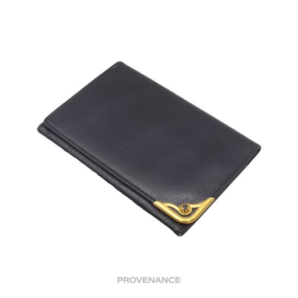 🔴 Cartier Saphir Cardholder Wallet - Navy Blue Leather - Picture 4 of 7